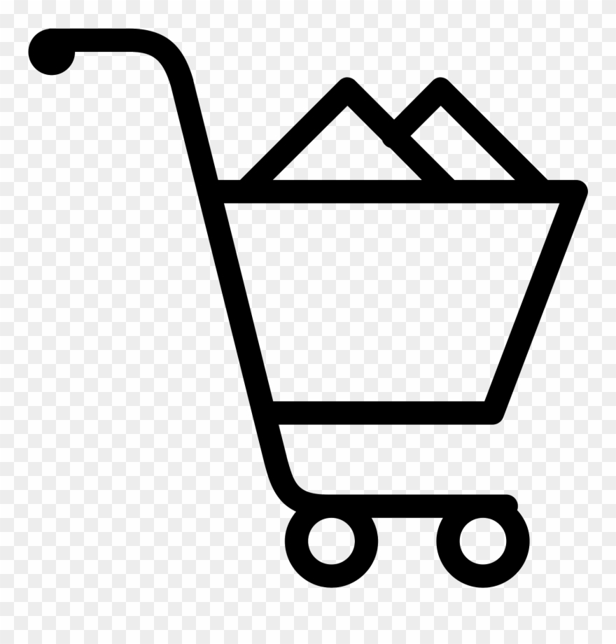Trolley Vector Supermarket Svg - Ícone Carrinho De Compras Png Clipart