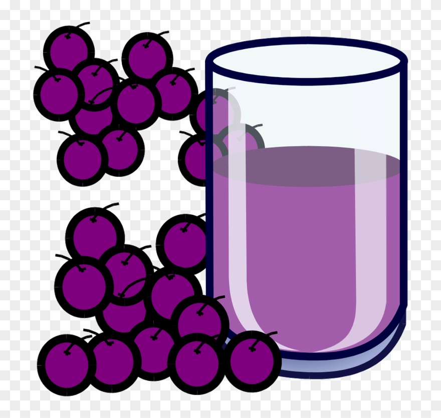 Drink Clipart Squash - Grape Juice Transparent Background - Png Download