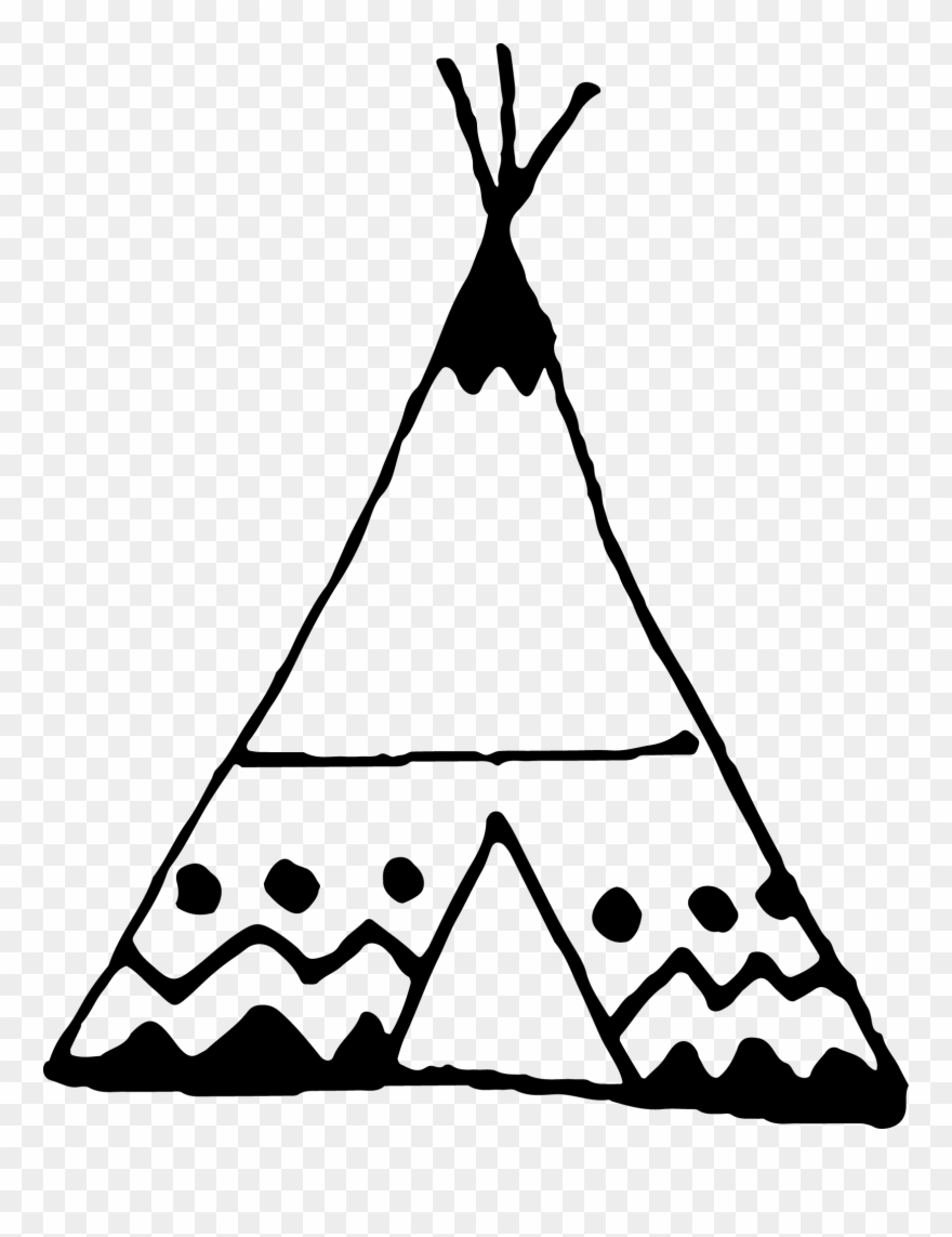 Freeuse Stock Black And White Teepee Clipart - Transparent Teepee Clipart - Png Download