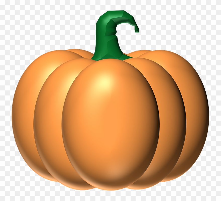 Png Transparent Library Orange Fruit Vegetable Free - Pumpkin 3d Transparent Clipart