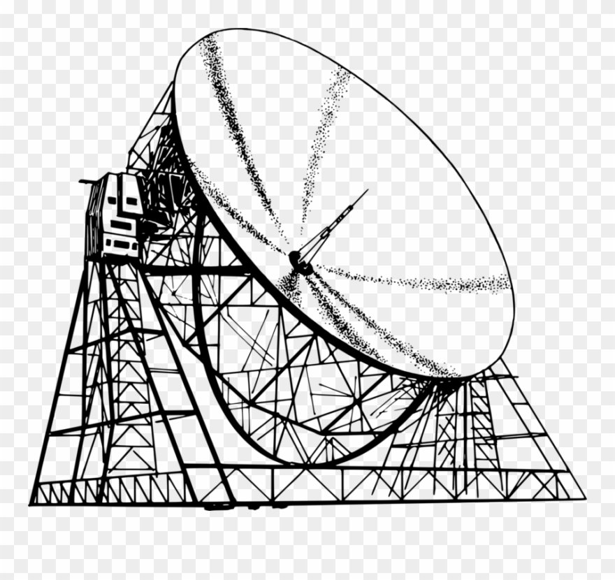 Radio Telescope Drawing Radio Telescope Line Art - Radio Telescope Clipart - Png Download