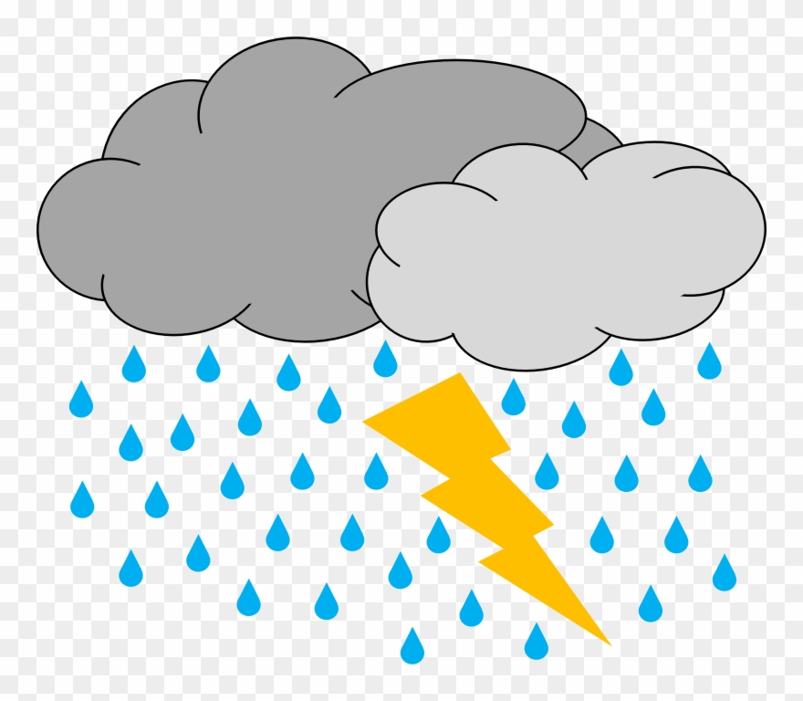 Thunder Storm Clip Art - Thunderstorm Clipart - Png Download