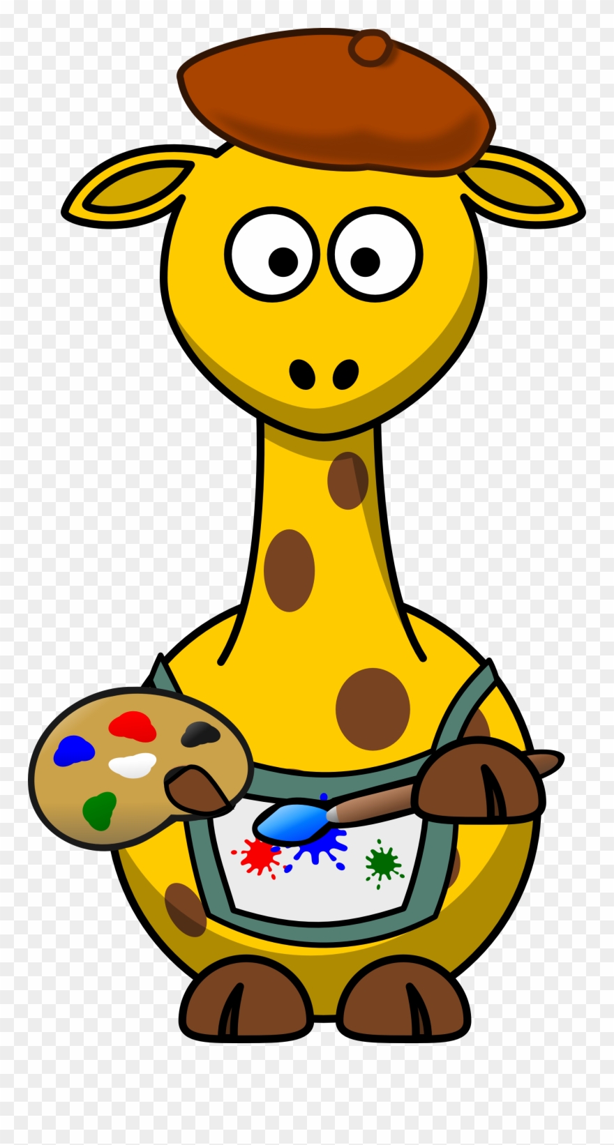 Net Clip Art Giraffe Maler Clipartist - Cartoon Giraffe - Png Download