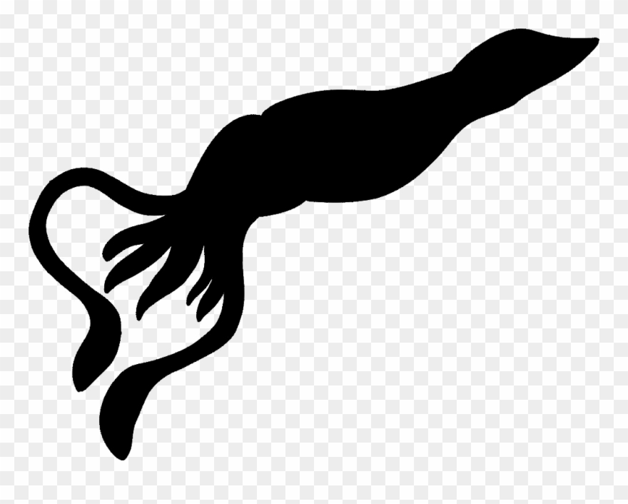 Squid Clipart - Squid Silhouette Clipart - Png Download