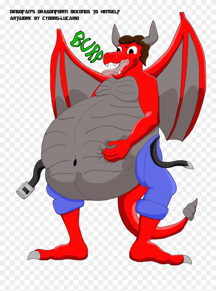 Com A Big Belly Dragon Weasyl - Fat Dragon Tummy Cartoon Clipart
