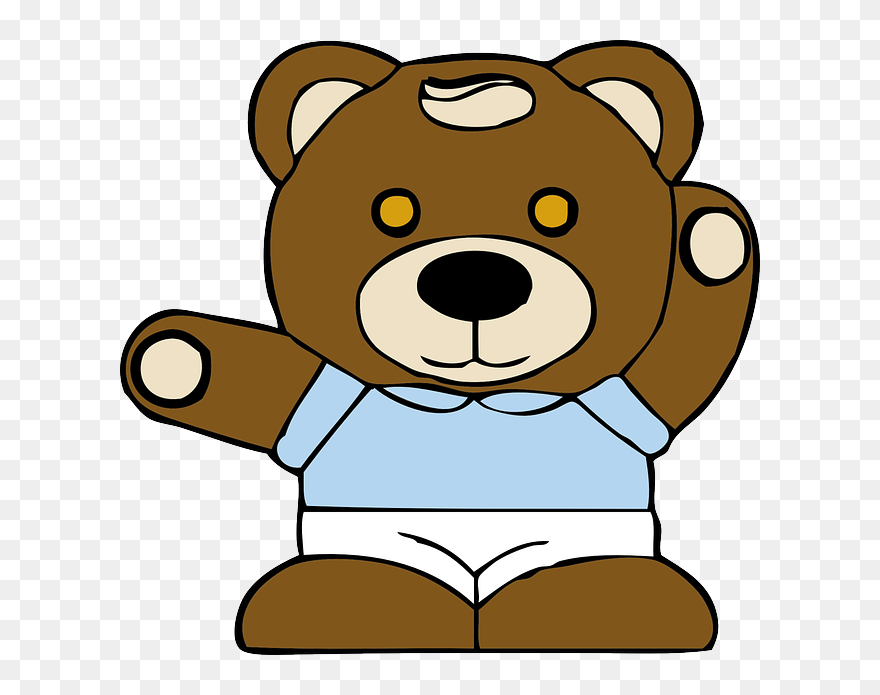 Free Vector Teddy Bear Clip Art - Teddy Bear Gif Clipart - Png Download
