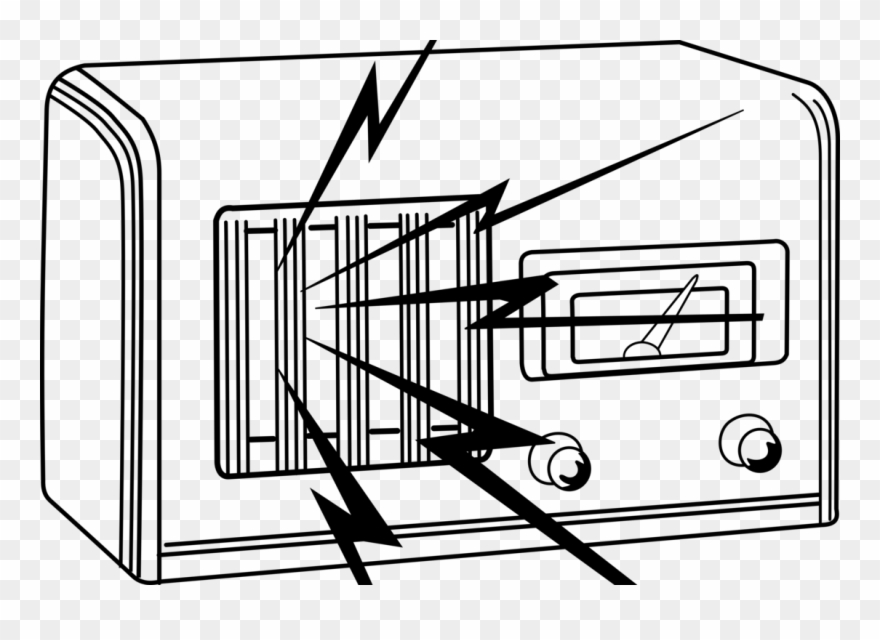 Golden Age Of Radio Antique Radio Amateur Radio Sound - Loud Radio Clipart Black And White - Png Download