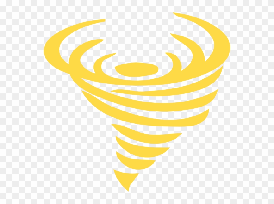 Hurricane Clip Art Hostted - Black And Gold Tornado - Png Download