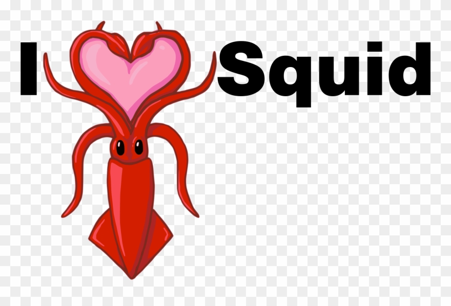 Medium - - Zazzle I Heart Squid Keychain Clipart