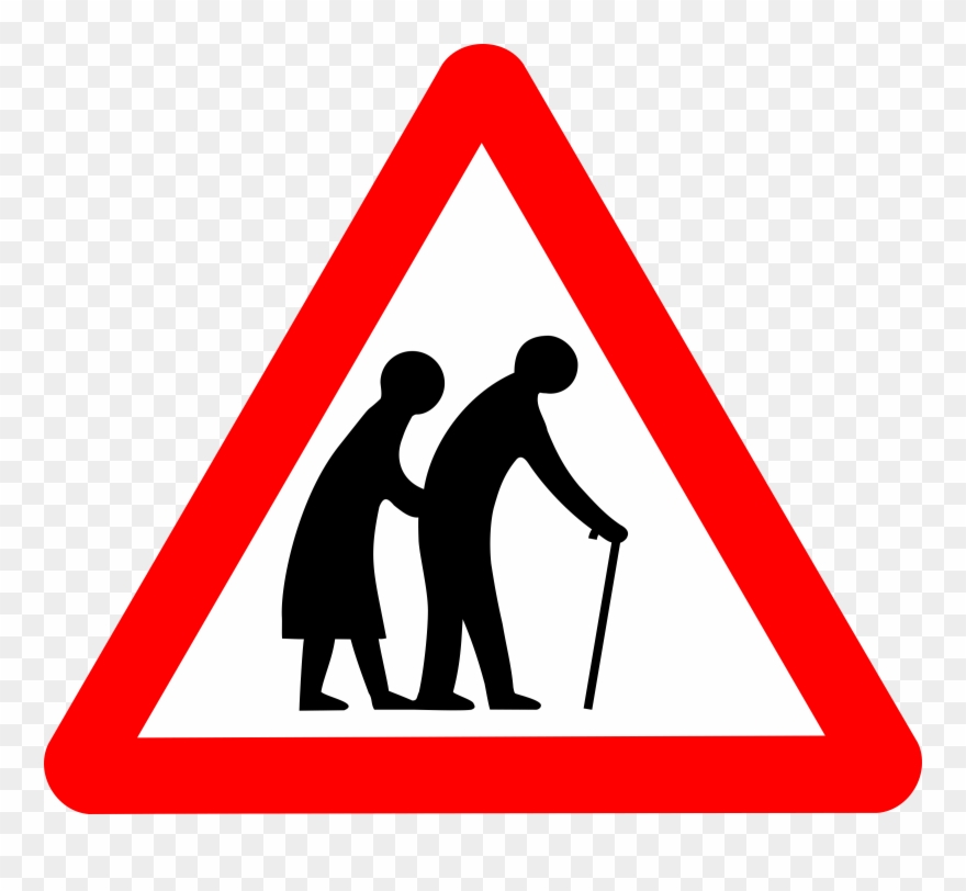 Anti-aging Claims Lack Any Independent Validation - Elderly People Crossing Sign Clipart