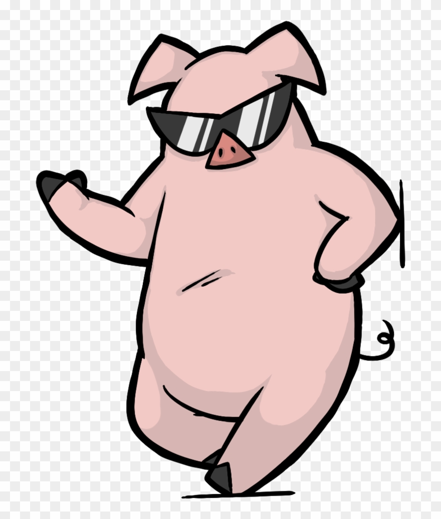 Clip Art Freeuse Cartoons Clip Cool - White Cool Pig Ceramic Coffee Tea Cup 11oz Unisex Printed - Png Download