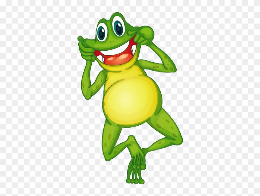 Graphic Royalty Free Character Clipart Frog - Frog With Big Smile Greeting Cards - Png Download