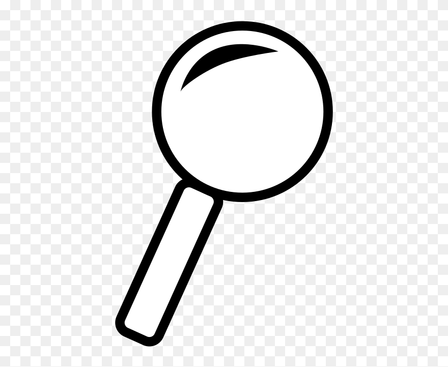 Magnifying Glass Outline Icon - Magnifying Glass Clipart White - Png Download