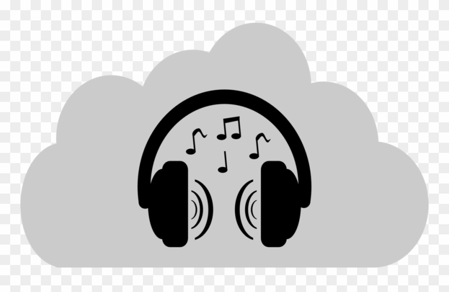 Cloud Sound - Music Headphones Clip Art - Png Download