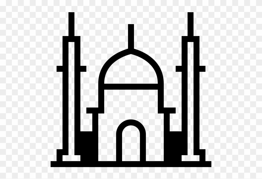 Taj Mahal Rubber Stamp - Vector Graphics Clipart