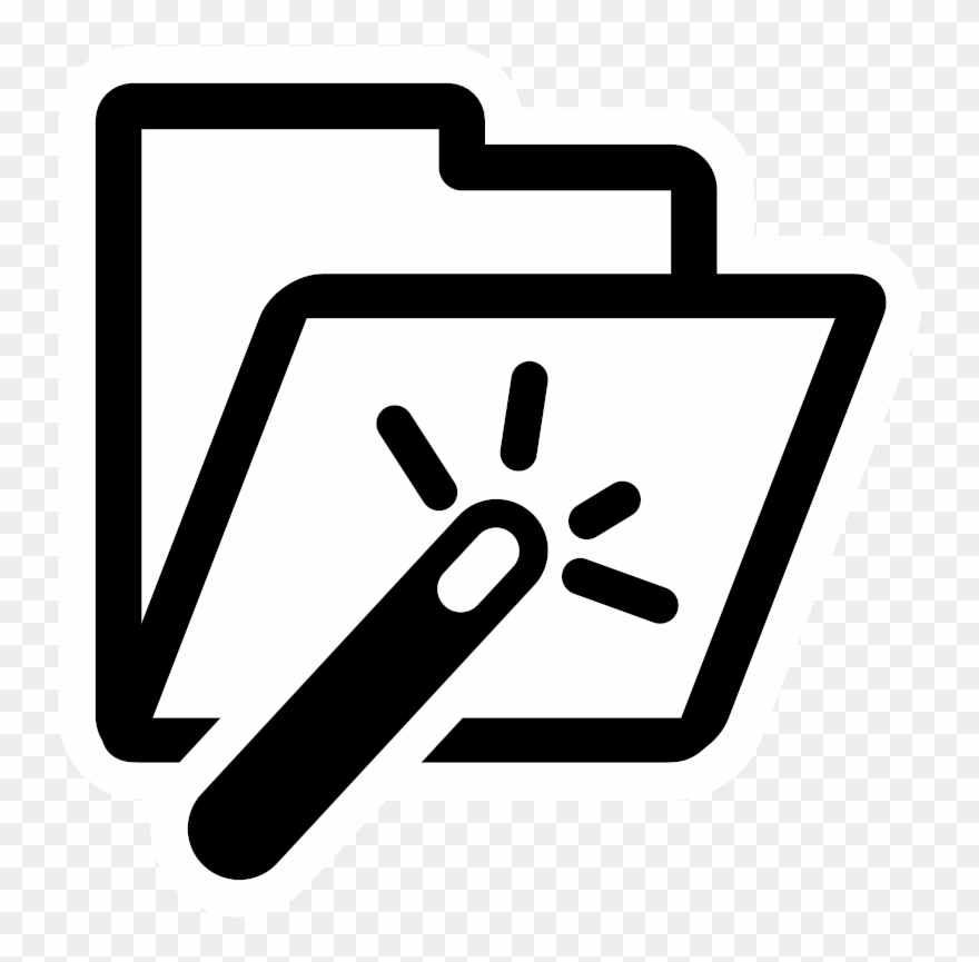 Catalog Clipart Free For Download - Black And White File Folder Clipart - Png Download