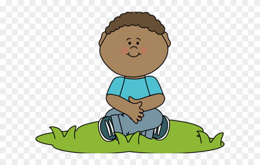Boy Sitting Down Clipart - Png Download