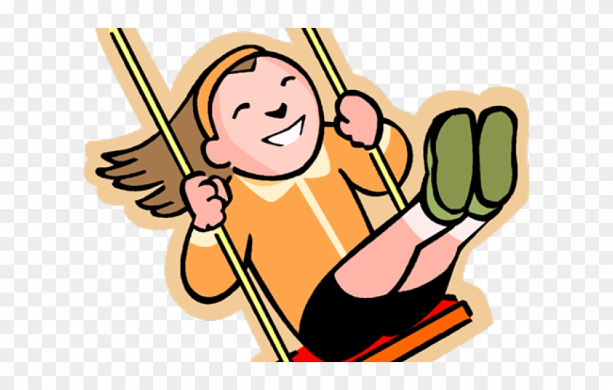 Swing Clipart Transparent - Child In Swing Clip Art - Png Download