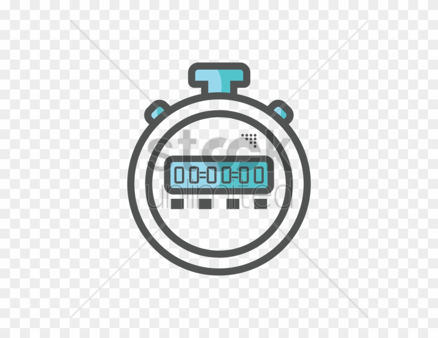 Digital Clipart Stopwatch - Stopwatch Digitaal Graphic - Png Download
