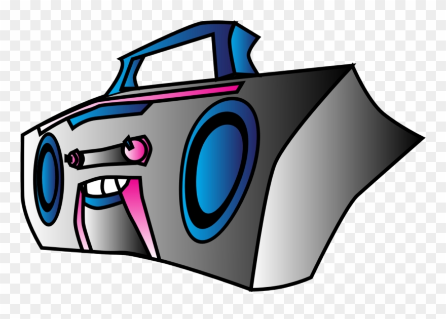 Boombox Computer Icons Compact Cassette Sound - Cartoon Boombox Png Clipart