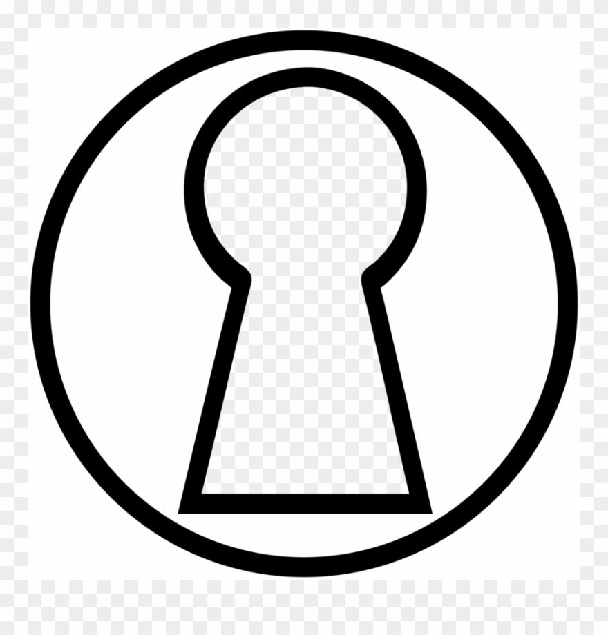 Key Hole Drawing Clipart Keyhole Drawing Clip Art - Clip Art - Png Download