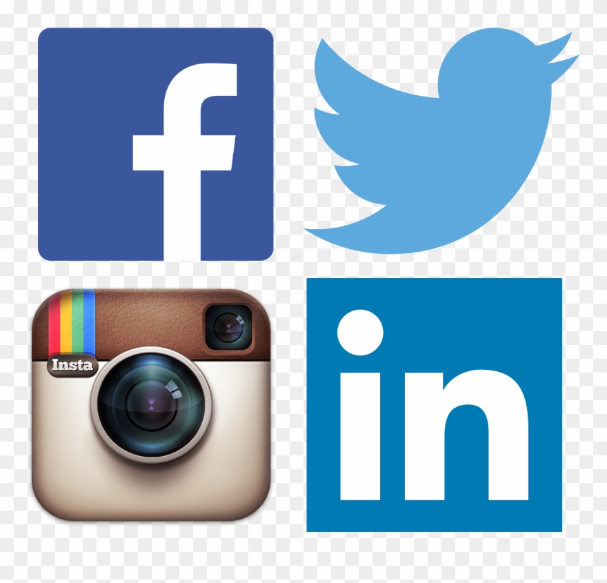 Instagram Clipart Facebook Instagram - Facebook Linkedin Twitter Instagram - Png Download