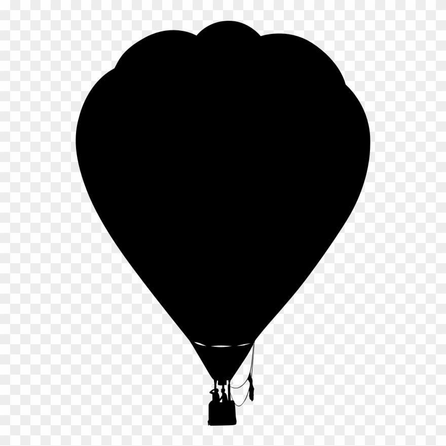 Onlinelabels Clip Art - Hot Air Balloon Clipart Black - Png Download
