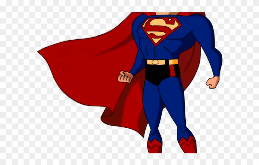 Superman Clipart Strong - Cartoon Superman Png Transparent Png