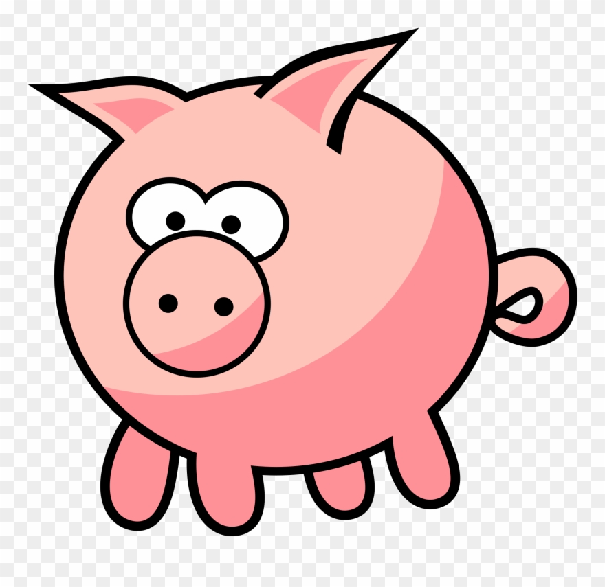 Cartoon Pig By Qubodup - Cartoon Pig Clipart