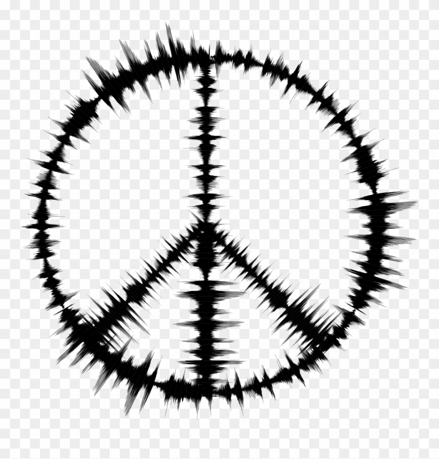 Clipart Waves Peace Sign - Peace Symbol Drawing Art - Png Download