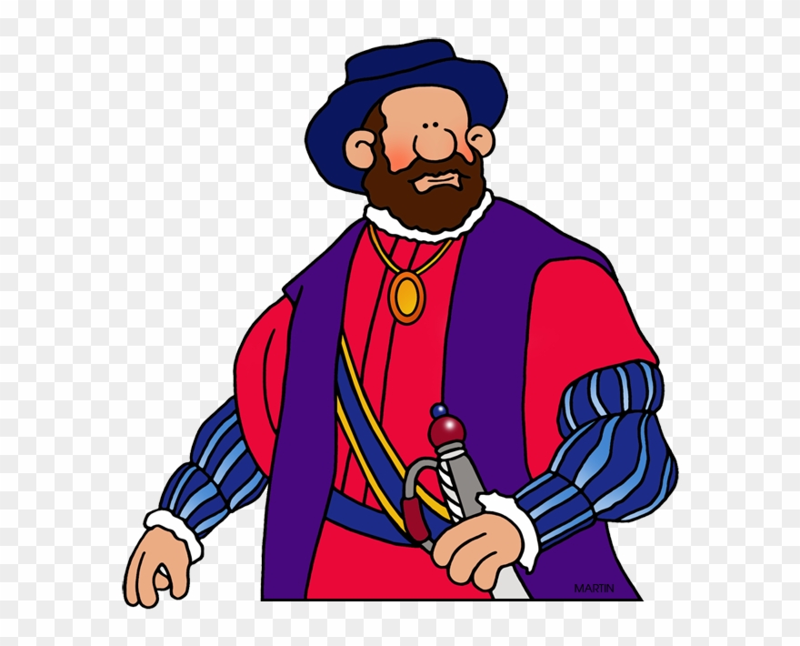 Spanish Explorers Clipart - Ferdinand Magellan Cartoon Png Transparent Png