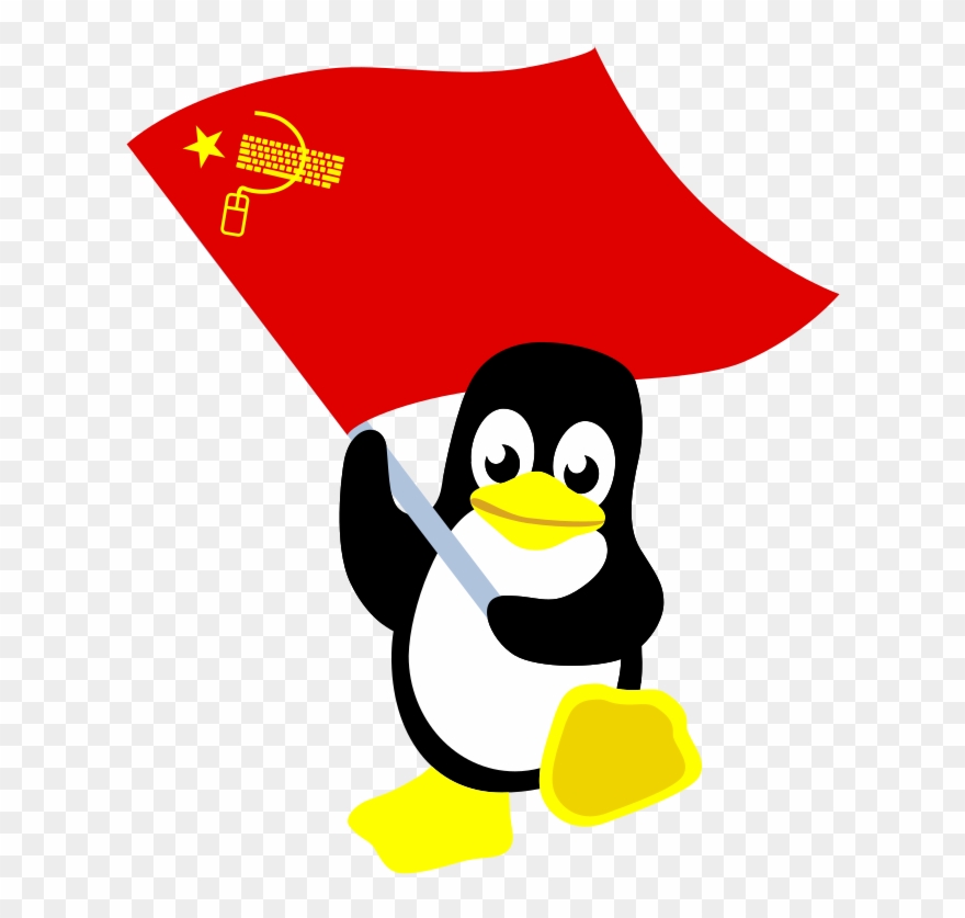 Hacker Clipart Free For Download - Commie Tux - Png Download