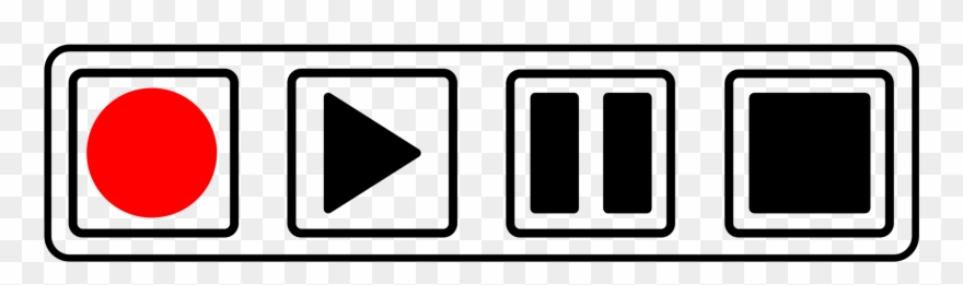Computer Icons Button Cassette Deck Media Player Tape - Play Pause Record Icons Clipart