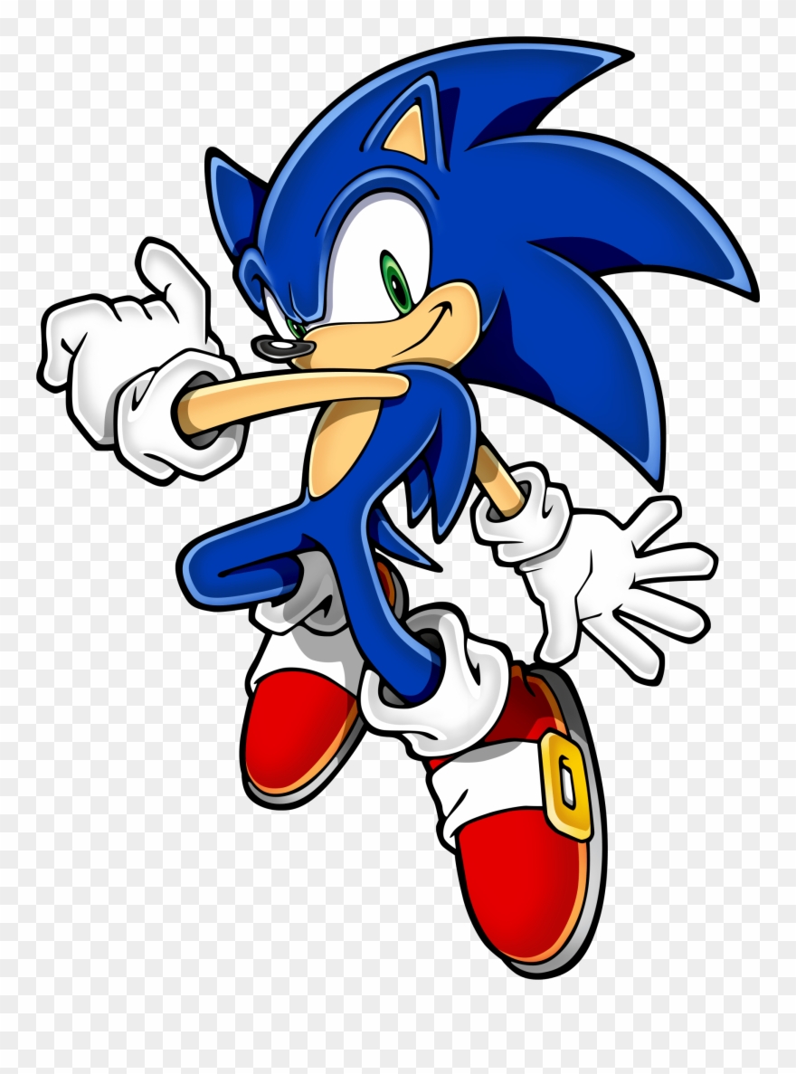 Sonic Hedgehog Jumping Transparent Stick Clip Art - Sonic The Hedgehog Png