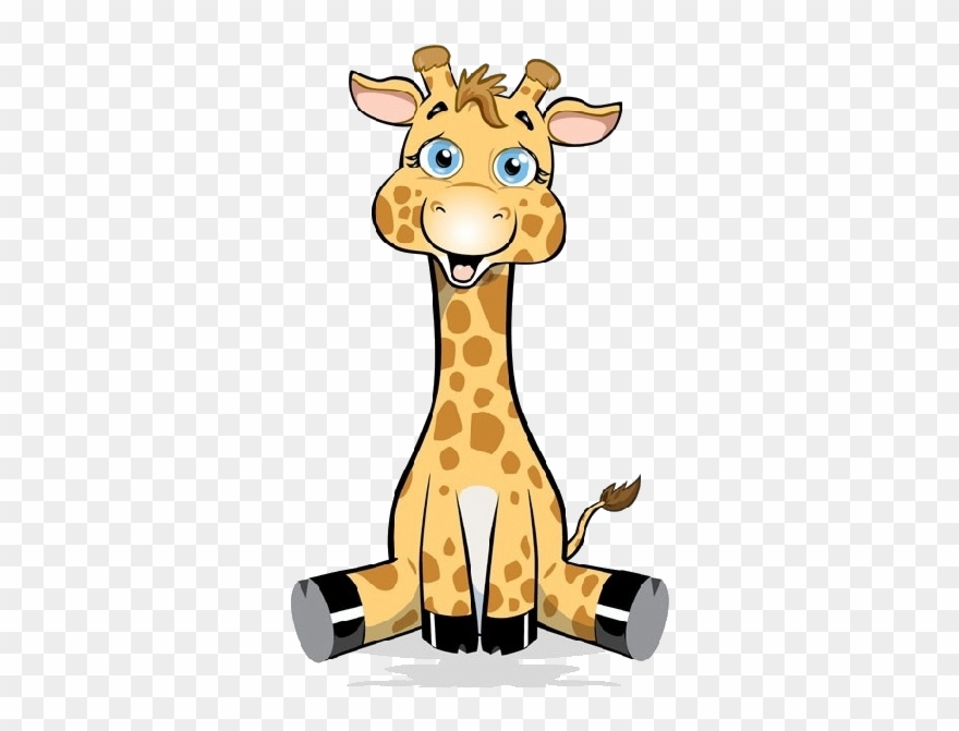 Cute Baby Cartoon Images Animal Clip Art - Cartoon Giraffe - Png Download