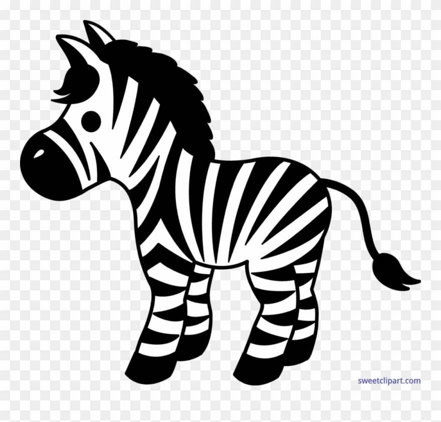Cute Zebra Clip Art Clipart Snowman - Clip Art Zebra - Png Download