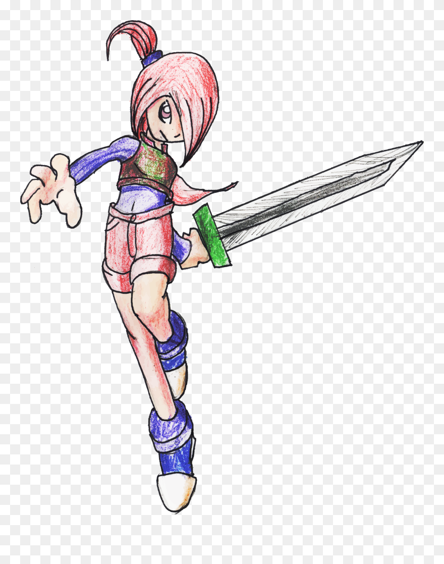 Computer Icons Line Art Drawing Cartoon Steam Trading - Warrior Girl Clip Art - Png Download