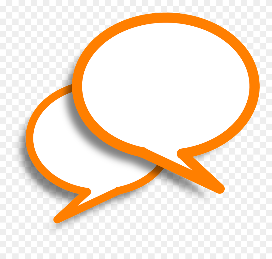 Talking Balloon Orange Clipart