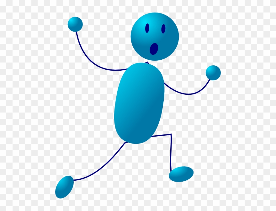 Scared Stick Figure Clip Art - Png Download