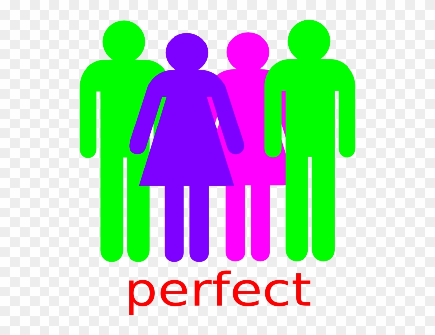 2 Boy And 2 Girls Clipart