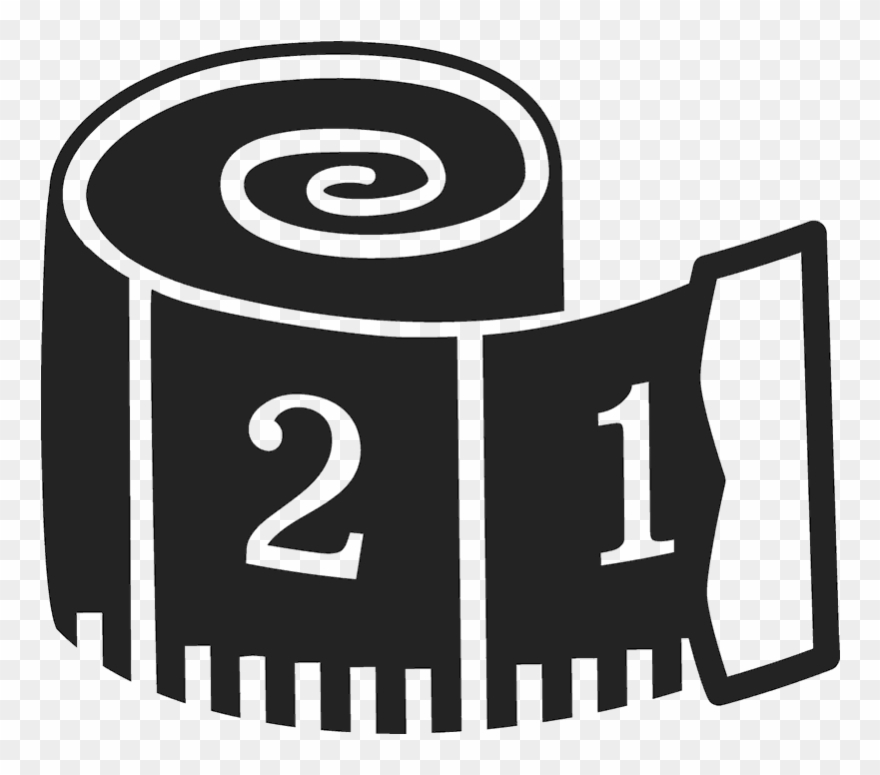 Tape Measure Rubber Stamp - Sewing Tape Measure Clipart - Png Download