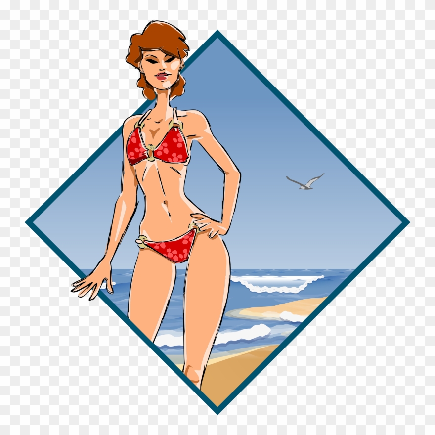 Medium Image - Illustration Model Girl Bikini Clipart