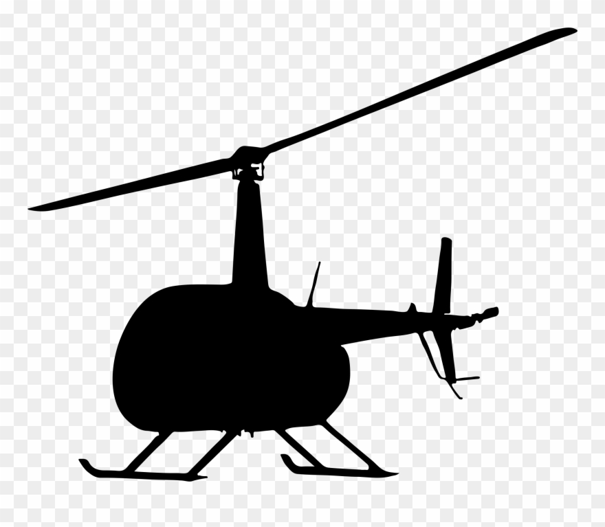 Clipart Civilian Helicopter Silhouette - Helicopter Silhouette - Png Download