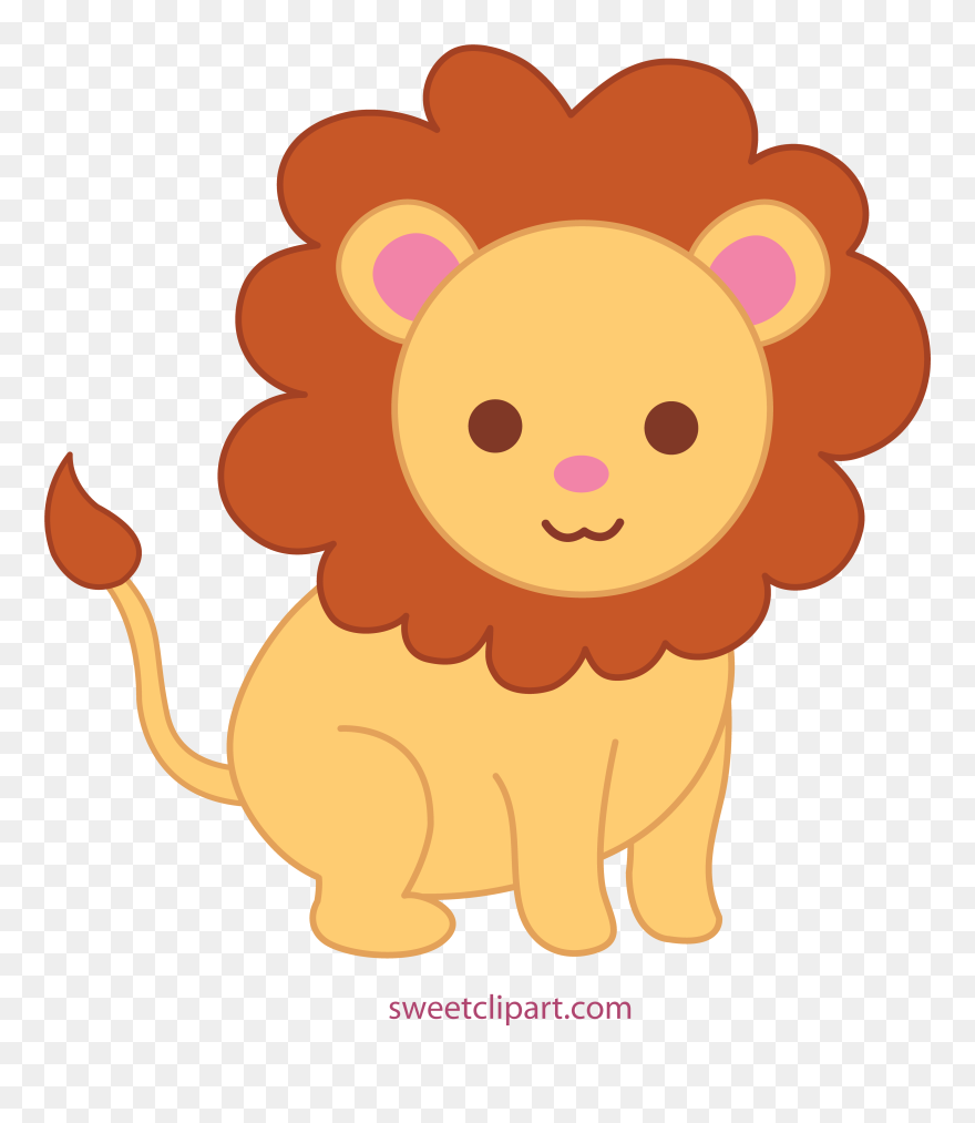 Sweet Clipart Bucket - Cute Lion Clipart - Png Download