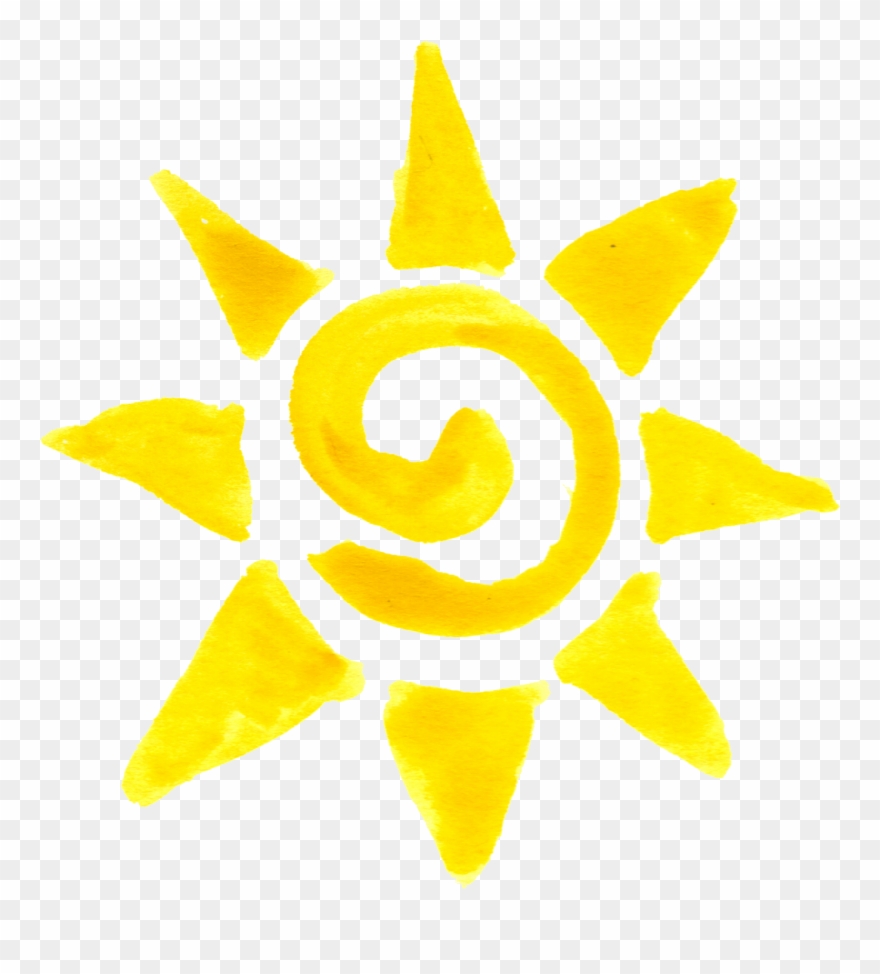 Spiral Sun Png Graphic Free Library - Crayon Sun Drawing Png Clipart