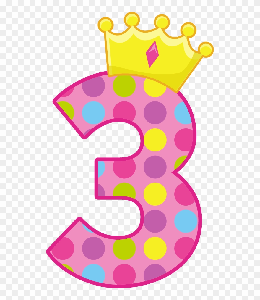 Birthday Numbers, Clip Art, Kids Centerpieces, Ideas - Numero 3 Para Cumpleaños - Png Download