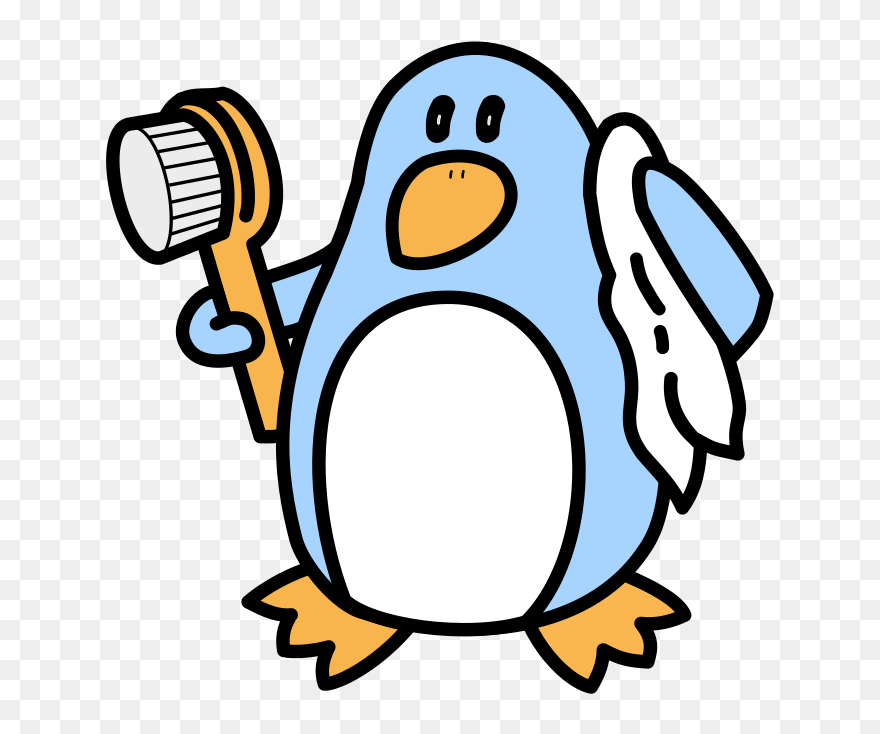 Bathing Penguin Clip Art - Penguin Taking A Bath - Png Download