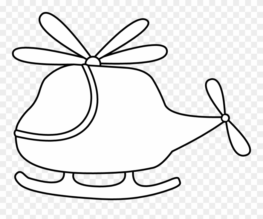 Premonition Clipart Clipart - Clipart Of Toy Helicopter Black And White - Png Download