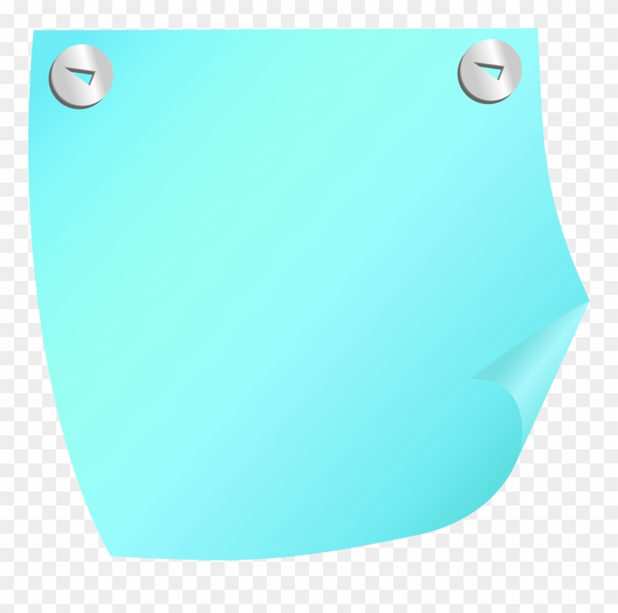 Sticky Note Blue Png Clip Art - Blue Sticky Note Clipart Transparent Png