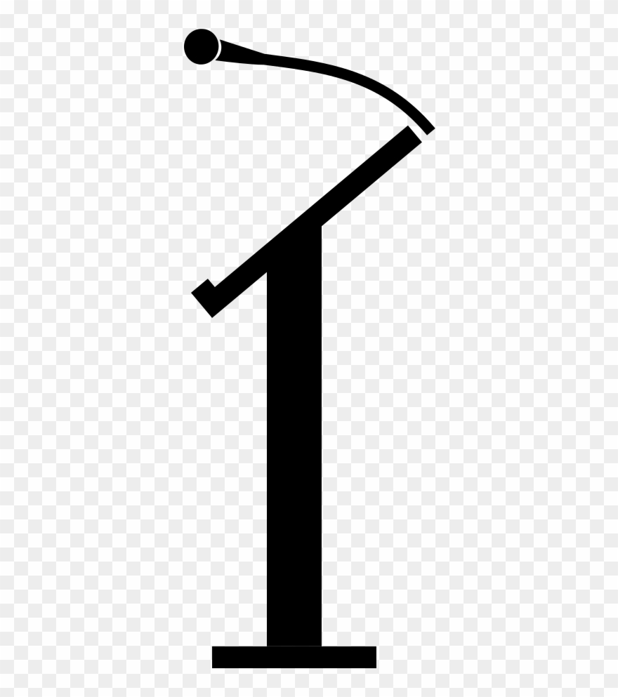 Speech Podium Cliparts - Podium Png Black And White Transparent Png